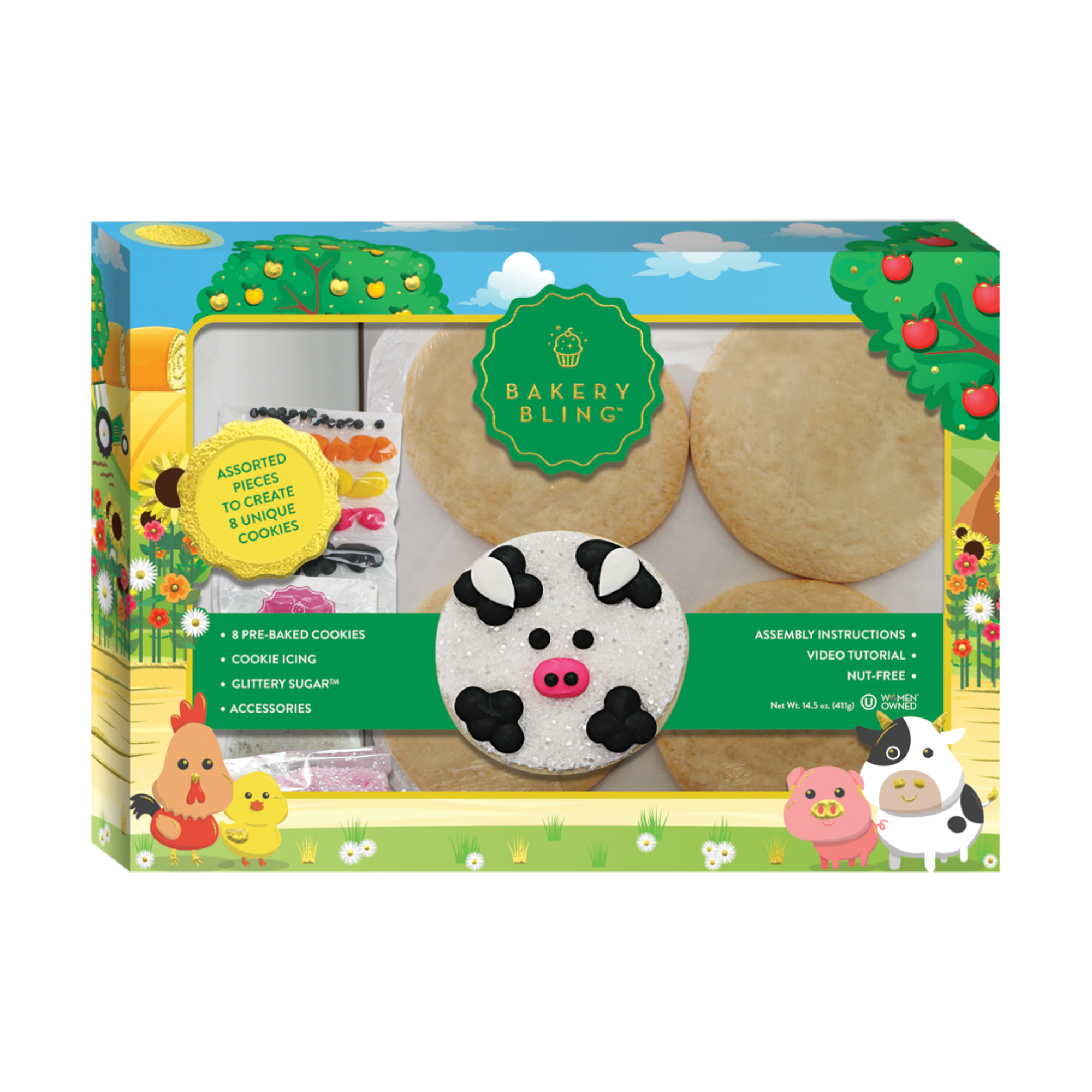 Farm Animal Designer Bundle (Cookie Kit + Pig Cake Decor)