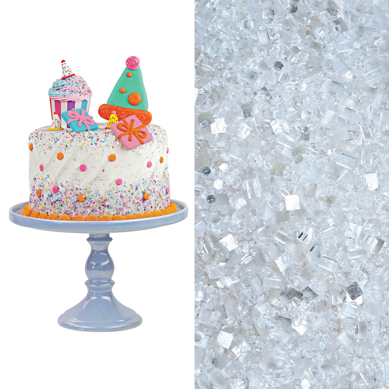 Birthday Party Designer Cake Decorating Bundle (Cake Decor + Glittery Sugar)