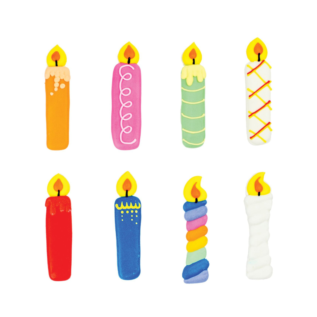 Candles Designer Cake Decor (Bulk Pack of 6)