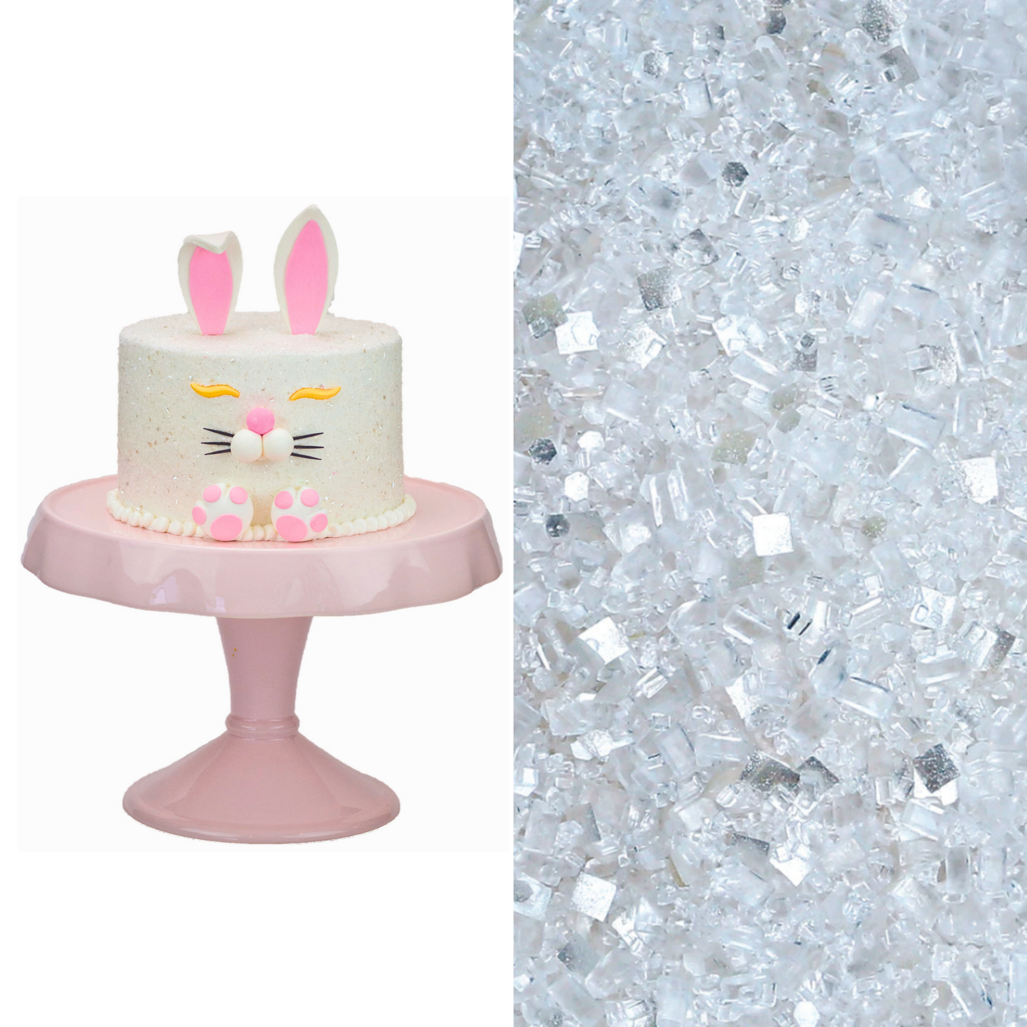 Cottontail Couture Designer Cake Decorating Bundle (Cake Decor + Glittery Sugar)