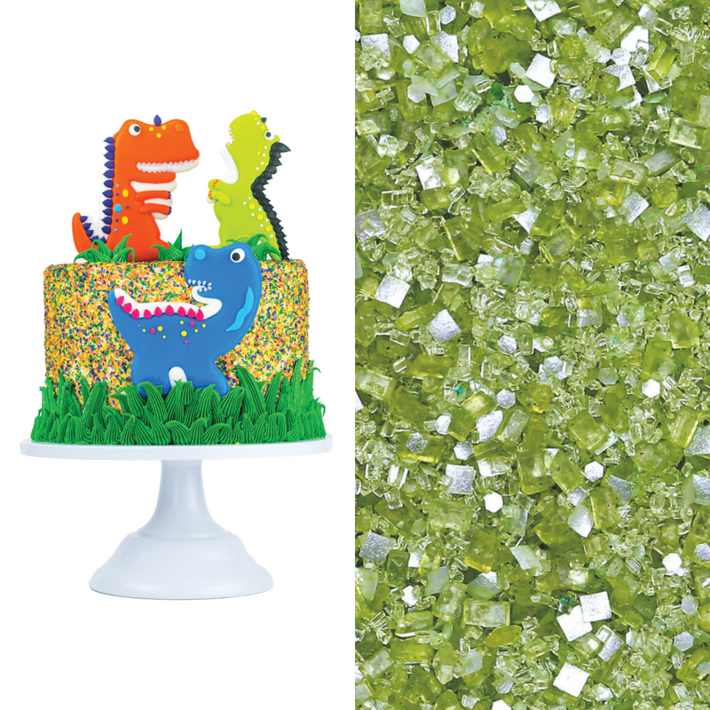Dinosaur Designer Cake Decorating Bundle (Cake Decor + Glittery Sugar)