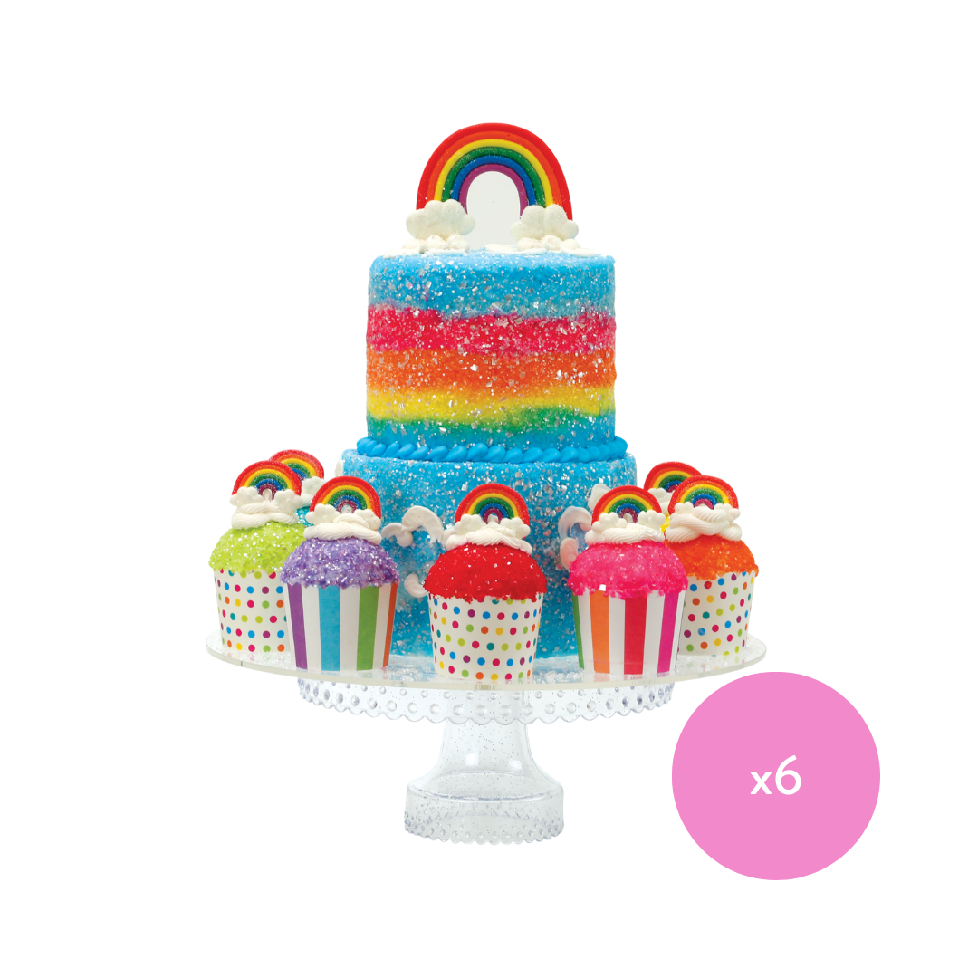 Over the Rainbow Designer Cake Decor - (Bulk Pack of 6)