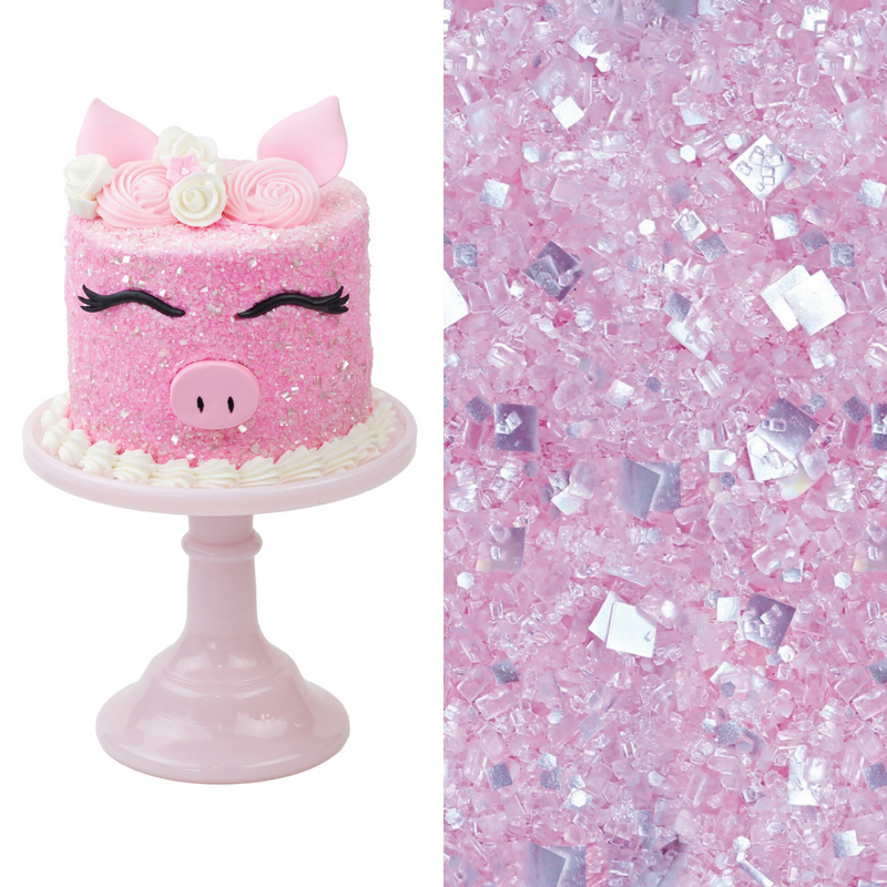 Pig Designer Cake Decorating Bundle (Cake Decor + Glittery Sugar)