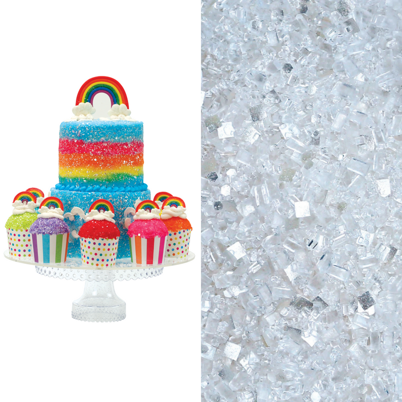 Rainbow Designer Cake Decorating Bundle (Cake Decor + Glittery Sugar)