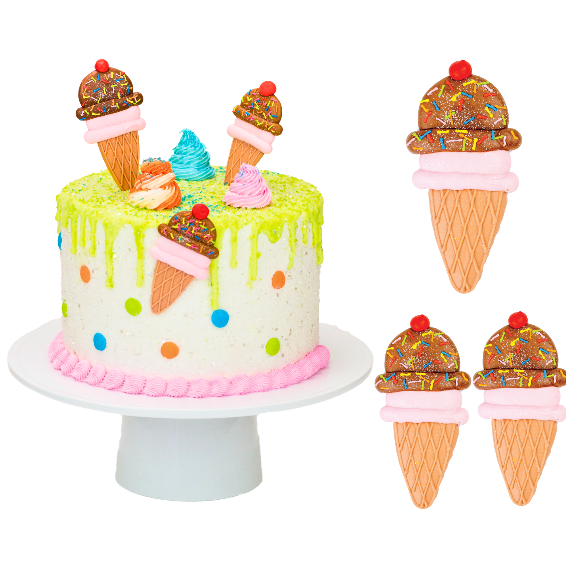 Ice Cream Designer Cake Decor