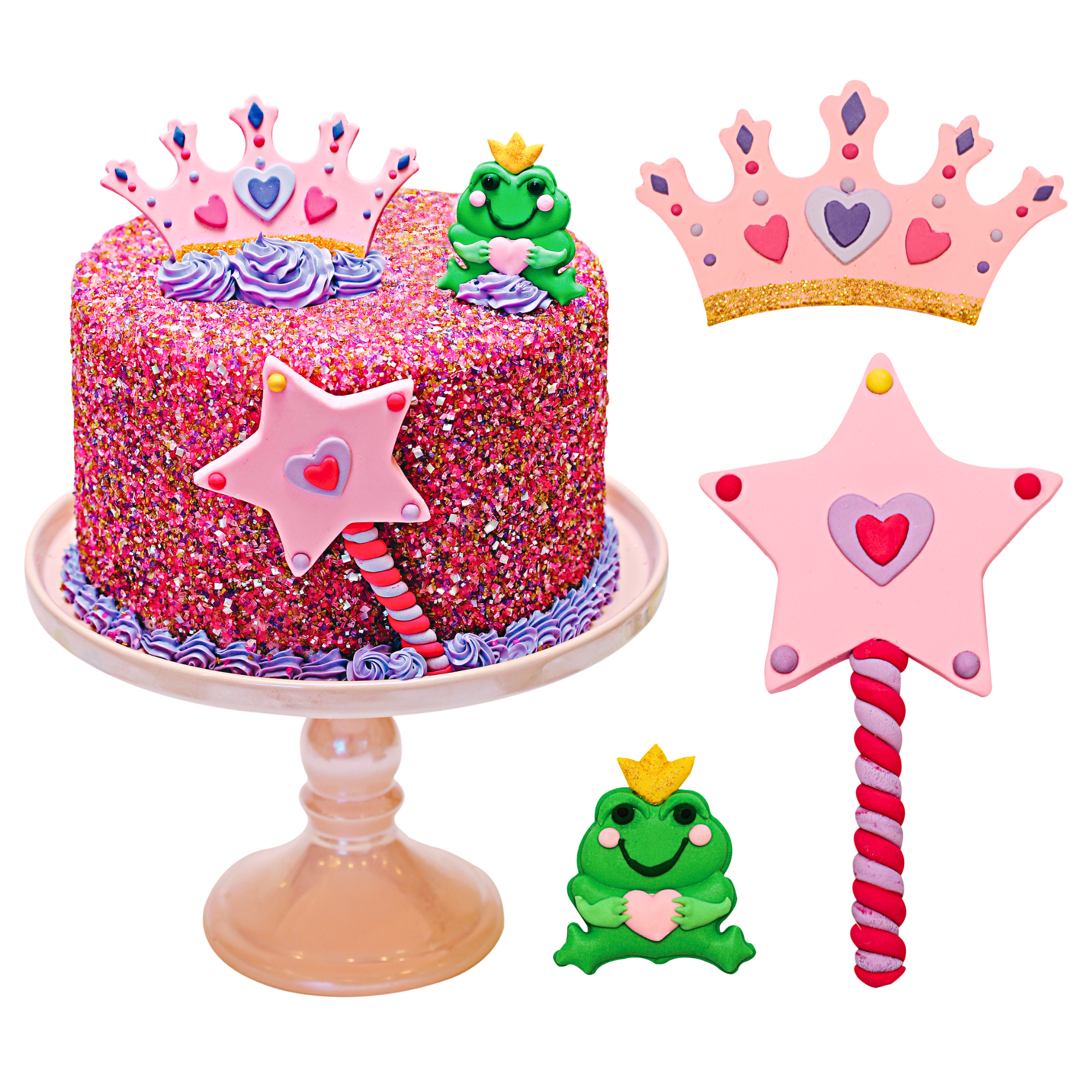 Princess & Frog Designer Cake Decor