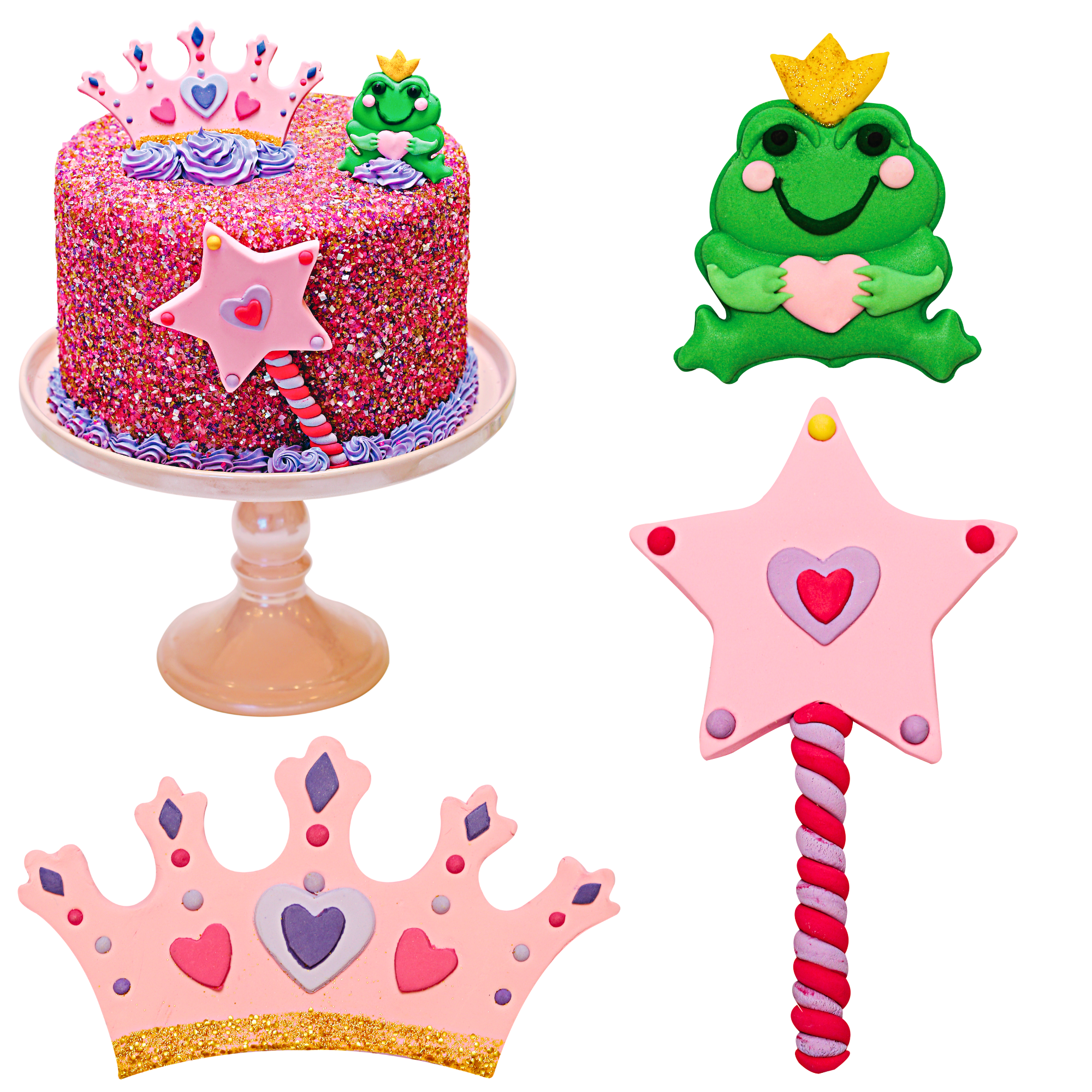 Princess & Frog Designer Cake Decor
