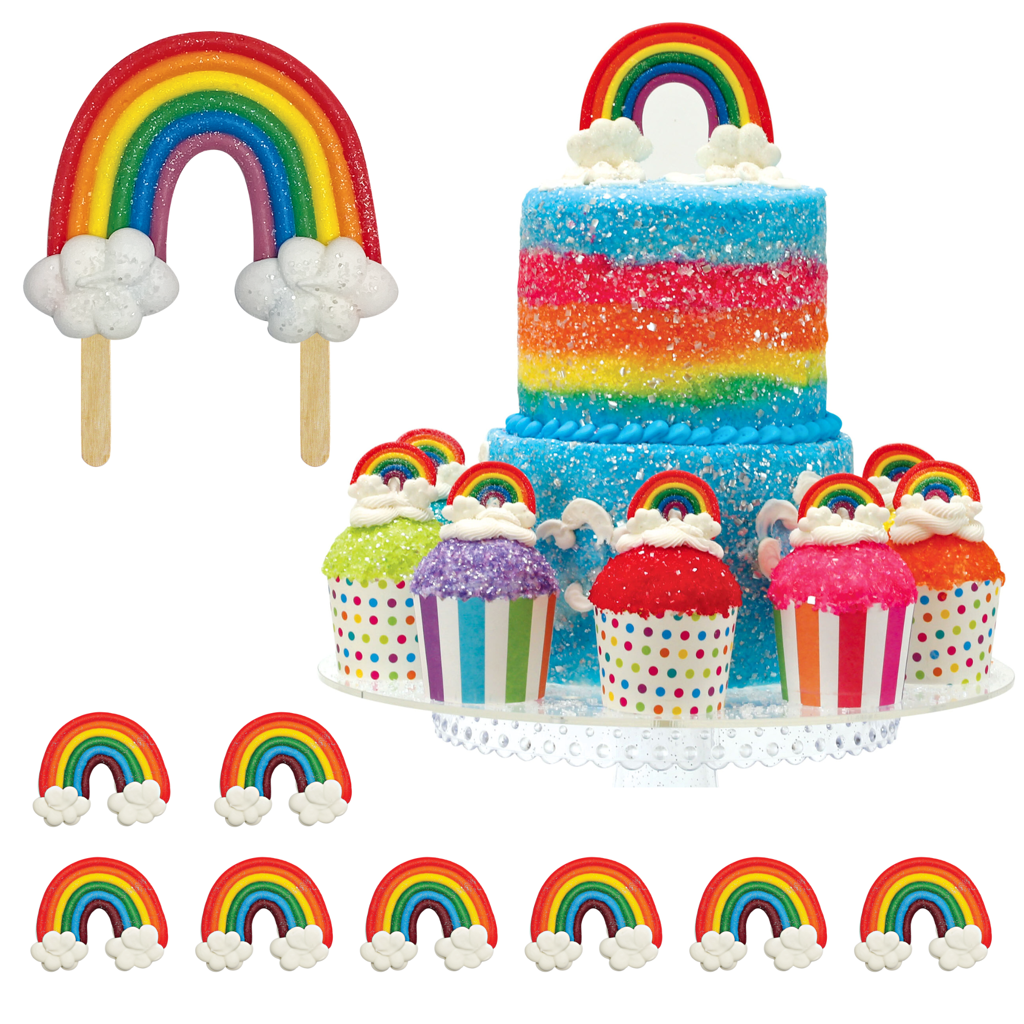 Rainbow Designer Cake Decor
