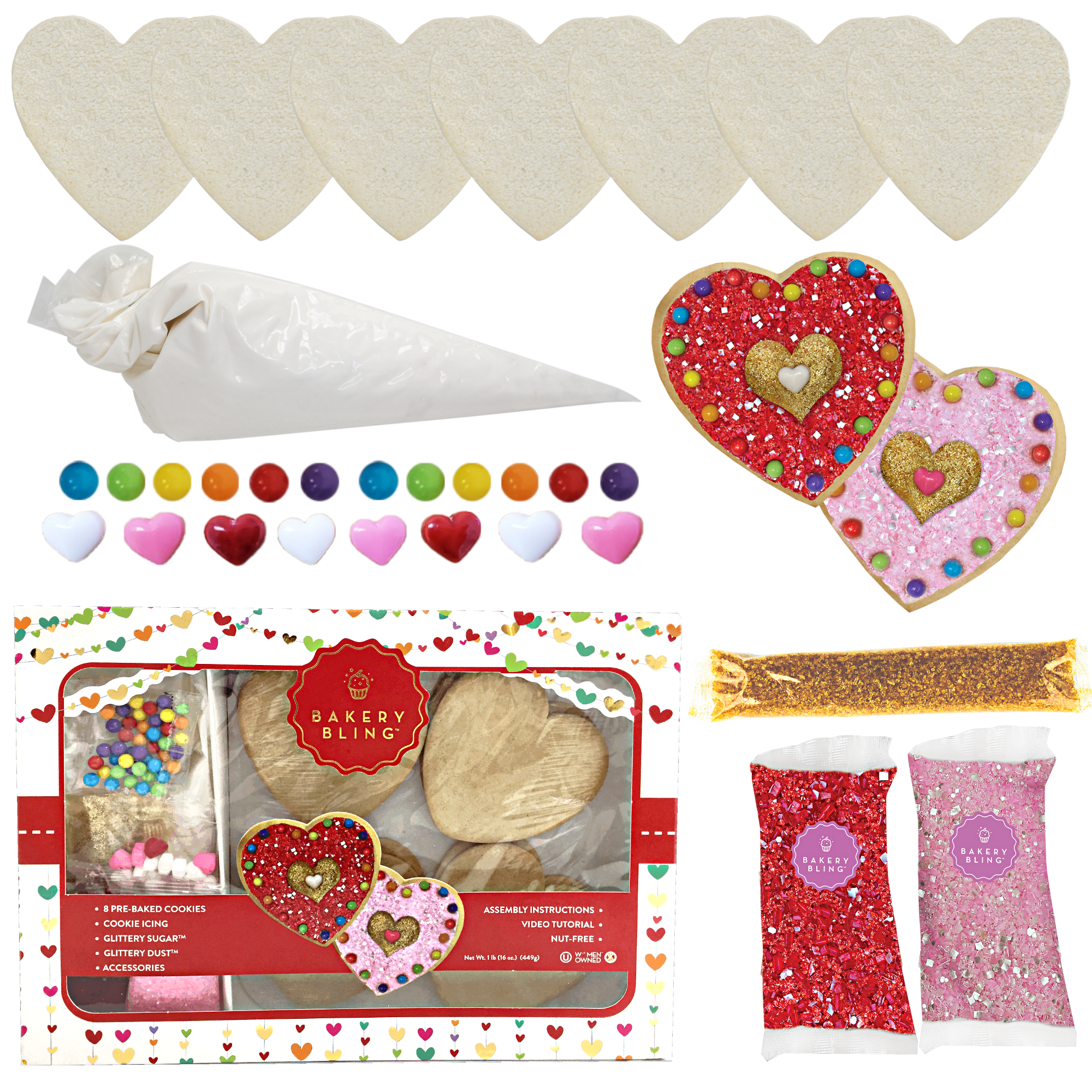 Candy Heart Designer Cookie Kit