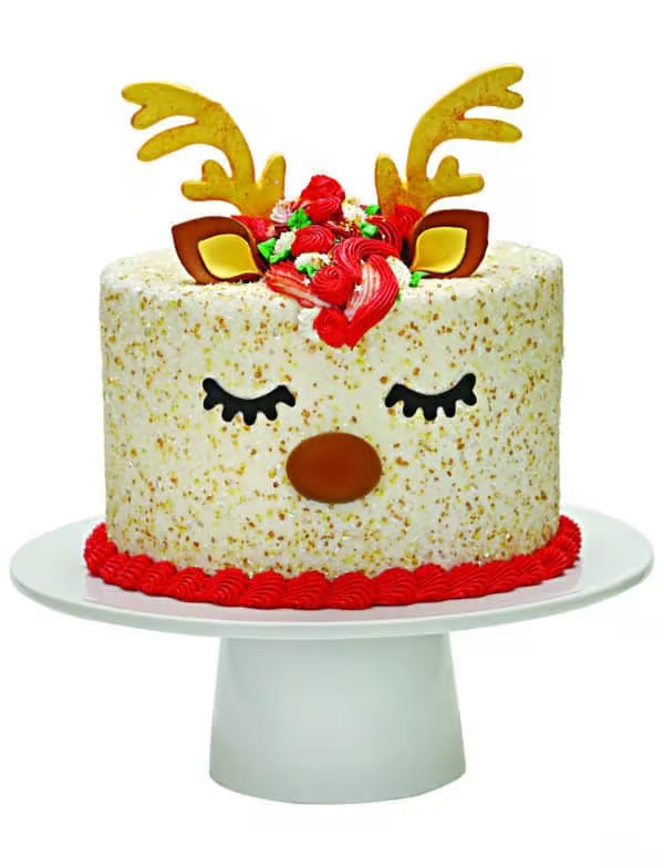 Reindeer Radiance Designer Cake Decor